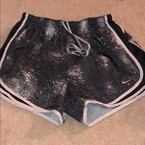 Nike Dri-Fit shorts size medium, black splatter